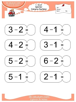 Çocuklar İçin toplam işlemi yaprak testleri 